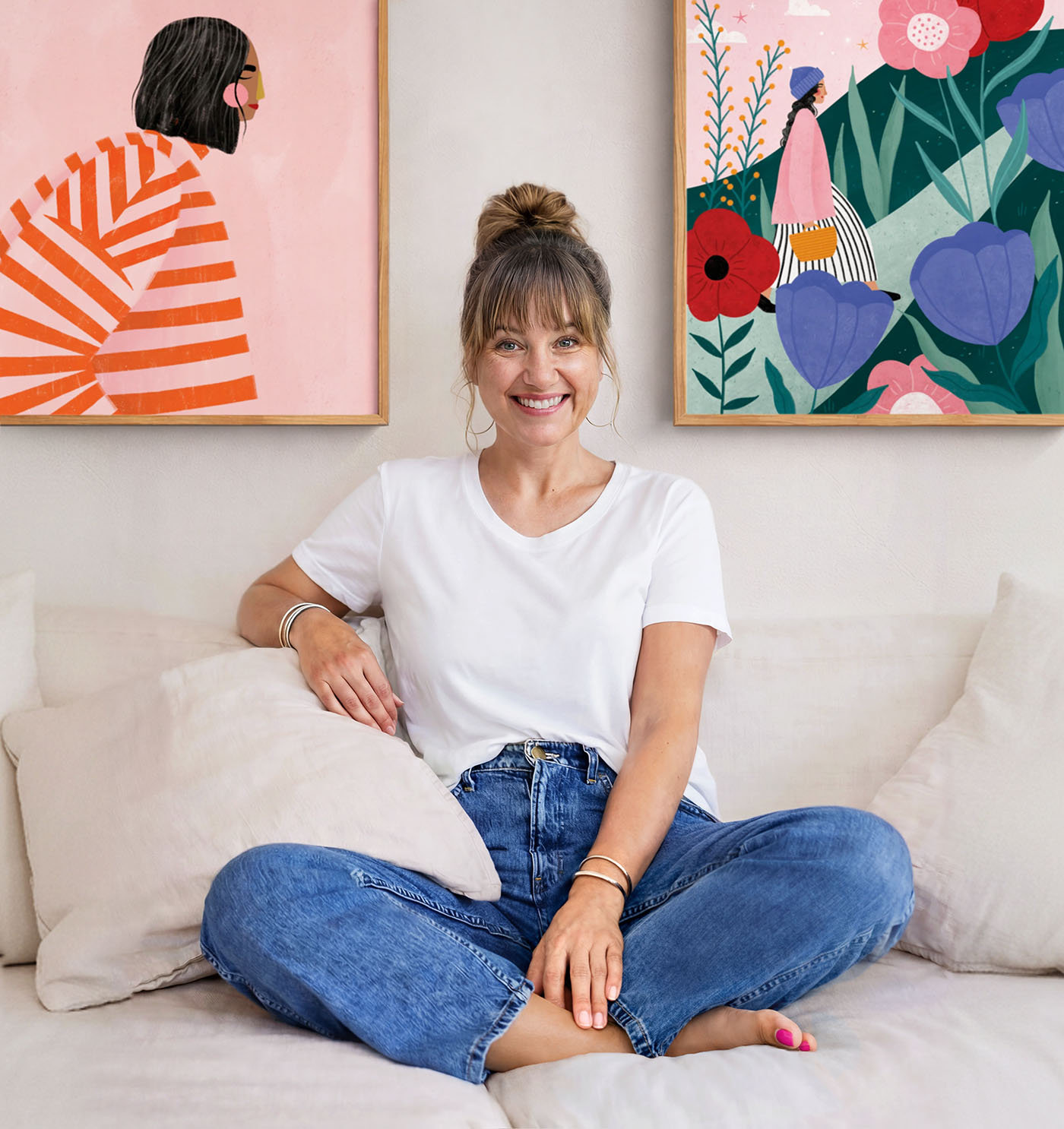 Silke auf dem Sofa